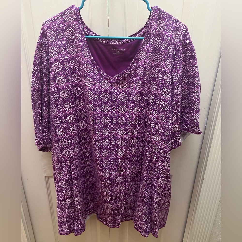 Catherine’s print shirt